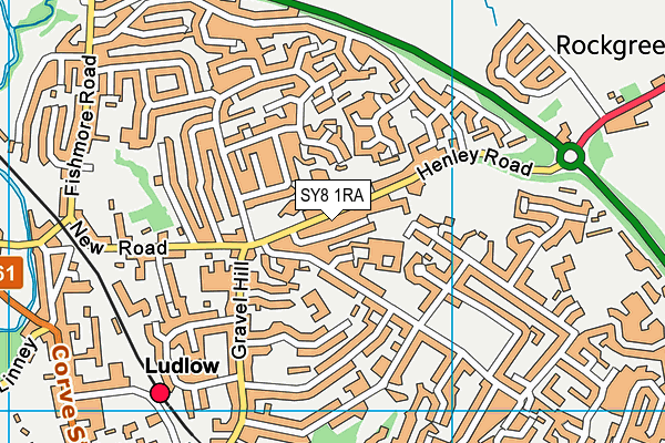 SY8 1RA map - OS VectorMap District (Ordnance Survey)