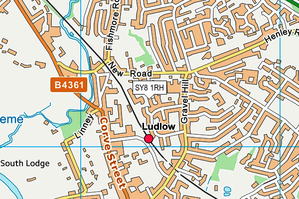 SY8 1RH map - OS VectorMap District (Ordnance Survey)