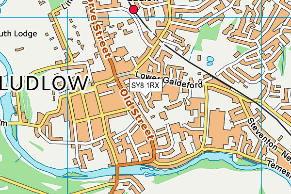 SY8 1RX map - OS VectorMap District (Ordnance Survey)