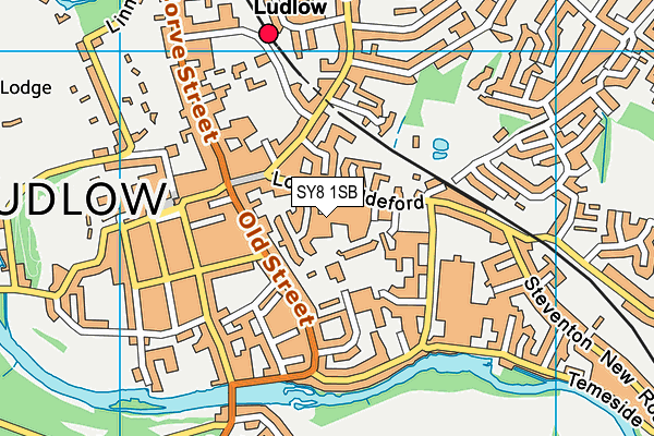 SY8 1SB map - OS VectorMap District (Ordnance Survey)