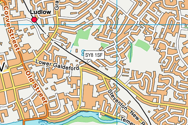 SY8 1SF map - OS VectorMap District (Ordnance Survey)