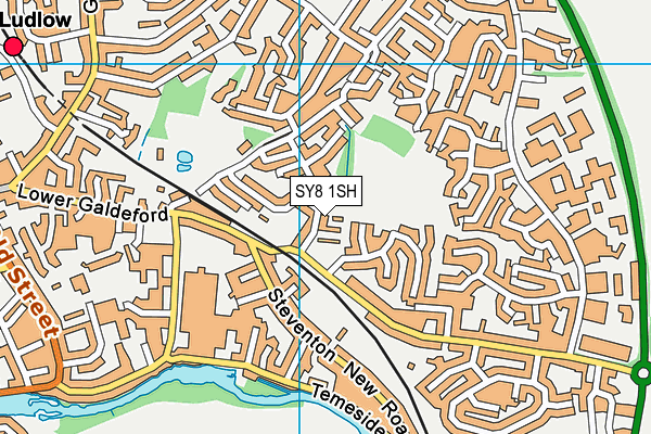 SY8 1SH map - OS VectorMap District (Ordnance Survey)
