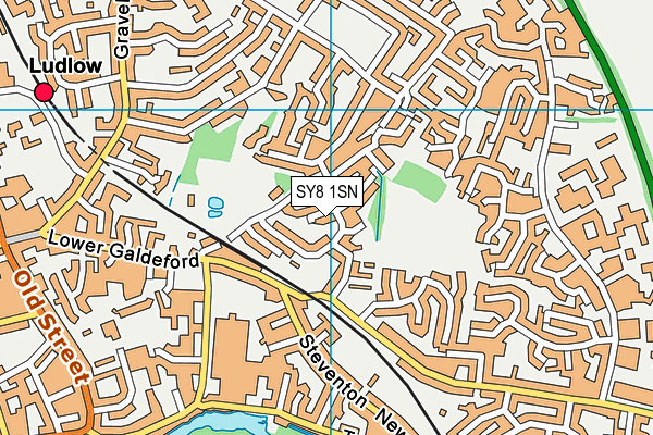 SY8 1SN map - OS VectorMap District (Ordnance Survey)