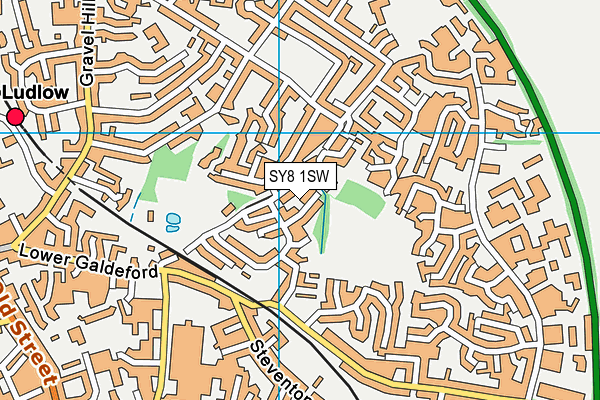 SY8 1SW map - OS VectorMap District (Ordnance Survey)