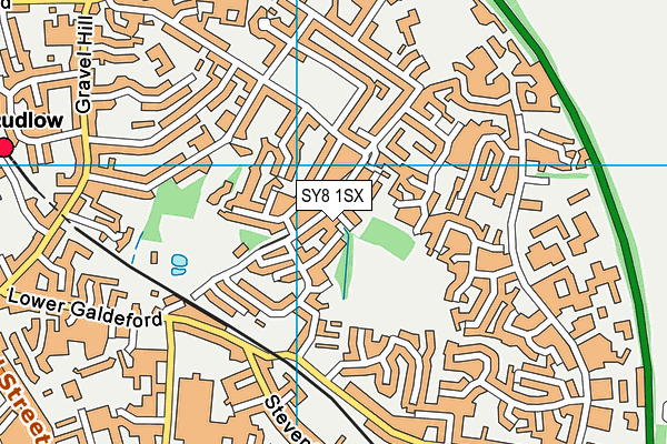 SY8 1SX map - OS VectorMap District (Ordnance Survey)