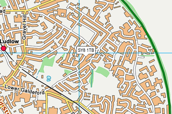 SY8 1TB map - OS VectorMap District (Ordnance Survey)