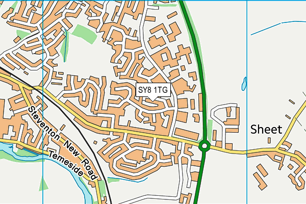 SY8 1TG map - OS VectorMap District (Ordnance Survey)