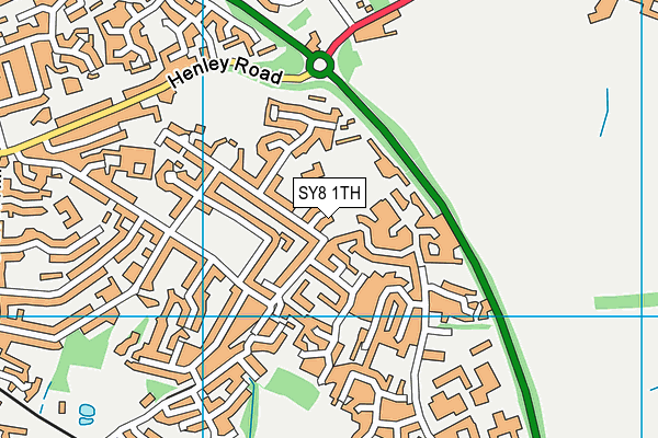 SY8 1TH map - OS VectorMap District (Ordnance Survey)