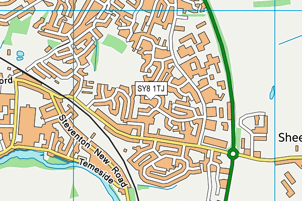 SY8 1TJ map - OS VectorMap District (Ordnance Survey)