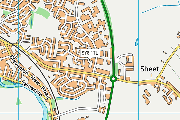 SY8 1TL map - OS VectorMap District (Ordnance Survey)