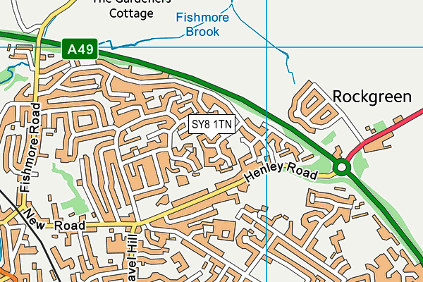 SY8 1TN map - OS VectorMap District (Ordnance Survey)