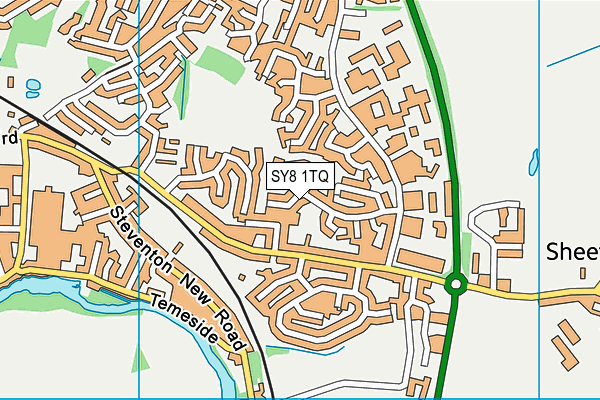 SY8 1TQ map - OS VectorMap District (Ordnance Survey)