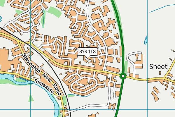 SY8 1TS map - OS VectorMap District (Ordnance Survey)