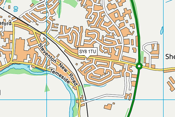 SY8 1TU map - OS VectorMap District (Ordnance Survey)