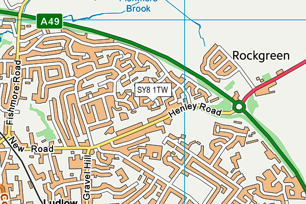 SY8 1TW map - OS VectorMap District (Ordnance Survey)