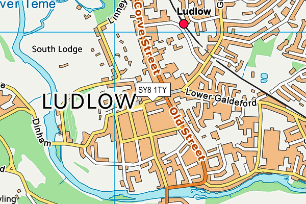 SY8 1TY map - OS VectorMap District (Ordnance Survey)