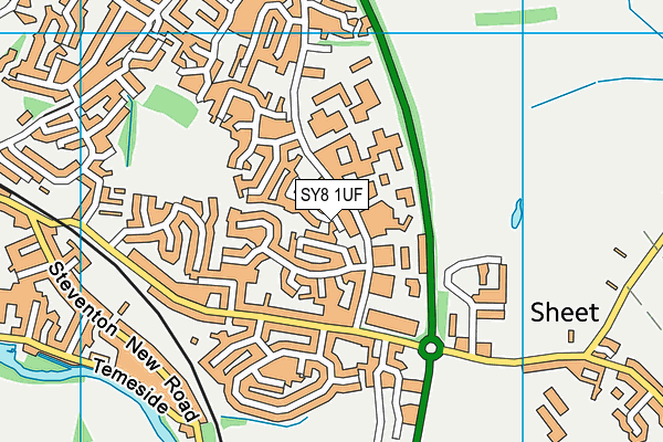 SY8 1UF map - OS VectorMap District (Ordnance Survey)