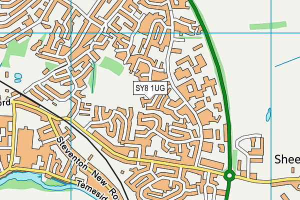 SY8 1UG map - OS VectorMap District (Ordnance Survey)