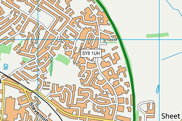SY8 1UH map - OS VectorMap District (Ordnance Survey)