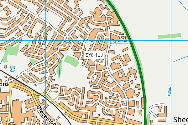 SY8 1UJ map - OS VectorMap District (Ordnance Survey)