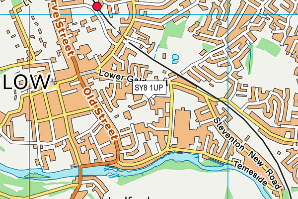 SY8 1UP map - OS VectorMap District (Ordnance Survey)