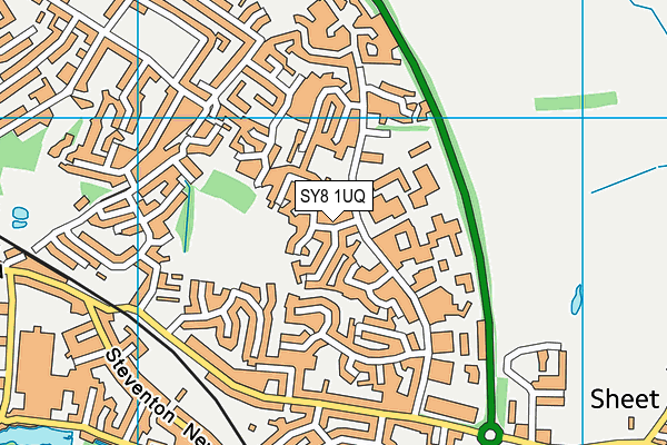 SY8 1UQ map - OS VectorMap District (Ordnance Survey)