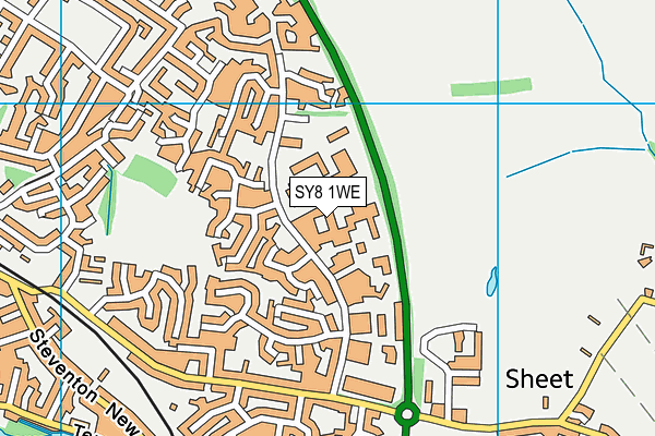 SY8 1WE map - OS VectorMap District (Ordnance Survey)