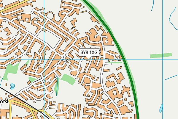 SY8 1XG map - OS VectorMap District (Ordnance Survey)