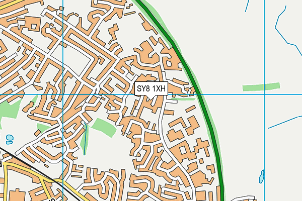 SY8 1XH map - OS VectorMap District (Ordnance Survey)