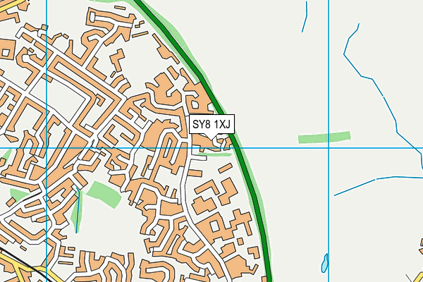 SY8 1XJ map - OS VectorMap District (Ordnance Survey)