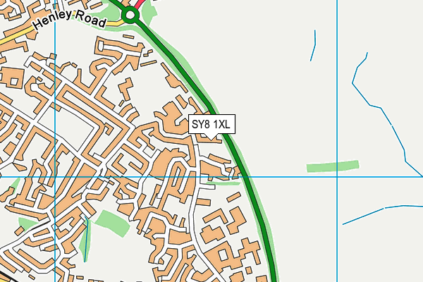 SY8 1XL map - OS VectorMap District (Ordnance Survey)