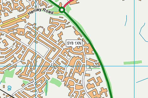 SY8 1XN map - OS VectorMap District (Ordnance Survey)