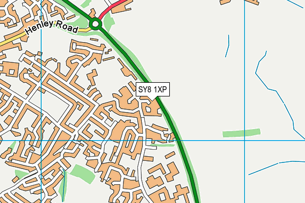 SY8 1XP map - OS VectorMap District (Ordnance Survey)