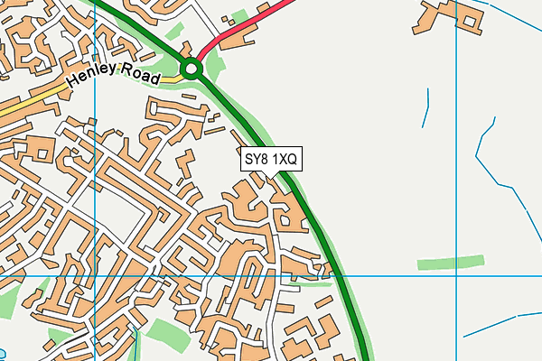 SY8 1XQ map - OS VectorMap District (Ordnance Survey)