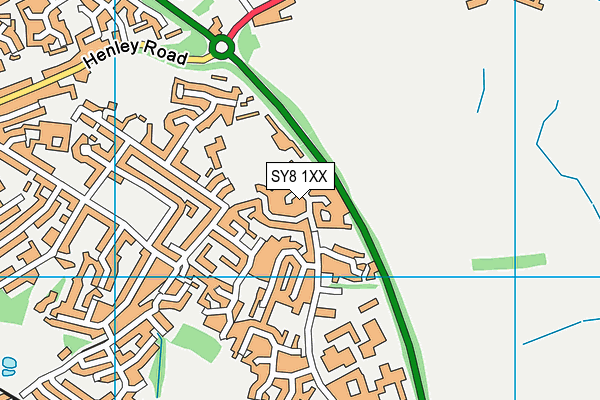 SY8 1XX map - OS VectorMap District (Ordnance Survey)