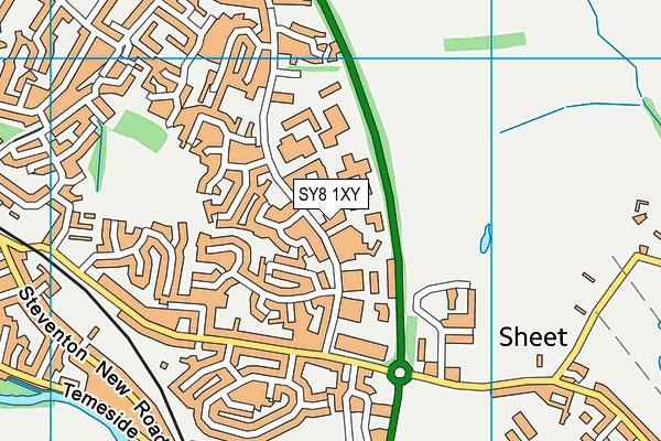 SY8 1XY map - OS VectorMap District (Ordnance Survey)