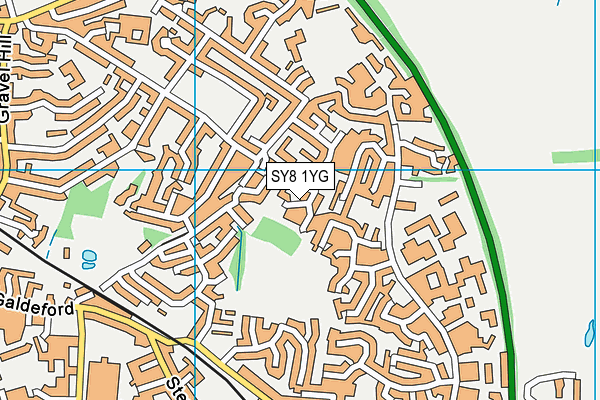 SY8 1YG map - OS VectorMap District (Ordnance Survey)