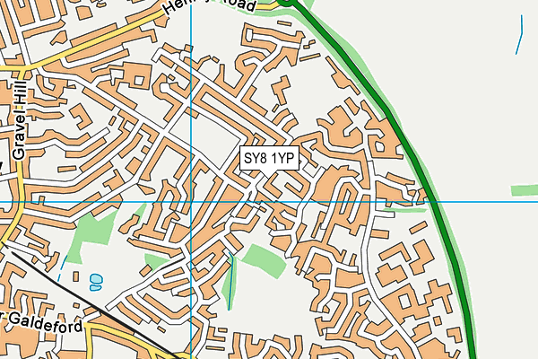 SY8 1YP map - OS VectorMap District (Ordnance Survey)