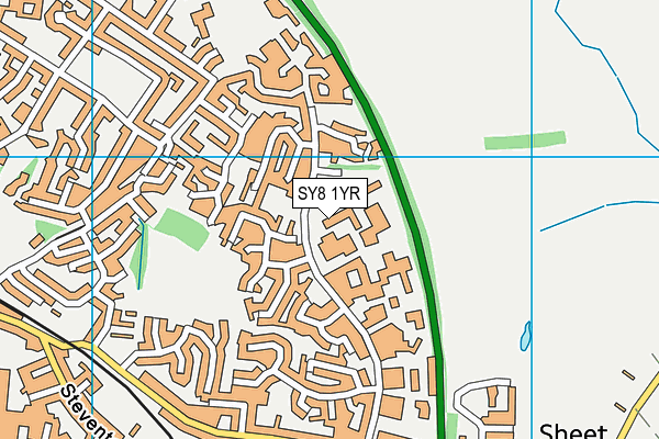SY8 1YR map - OS VectorMap District (Ordnance Survey)