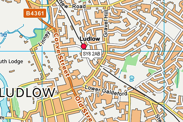 SY8 2AB map - OS VectorMap District (Ordnance Survey)