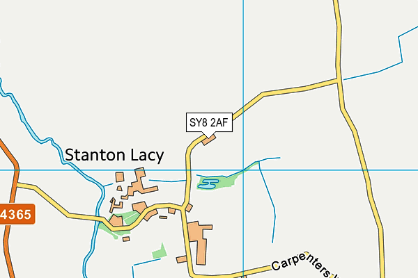 SY8 2AF map - OS VectorMap District (Ordnance Survey)