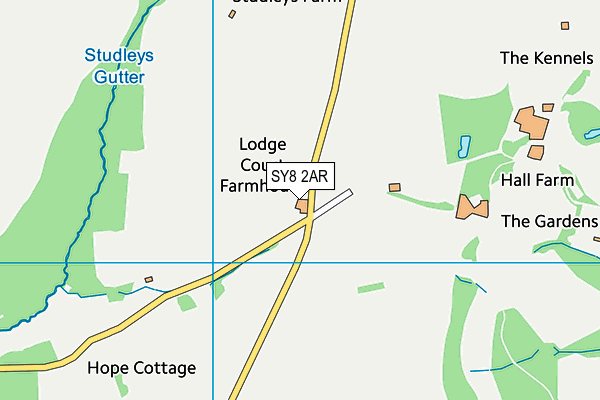 SY8 2AR map - OS VectorMap District (Ordnance Survey)