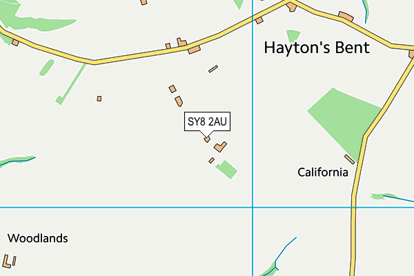 SY8 2AU map - OS VectorMap District (Ordnance Survey)