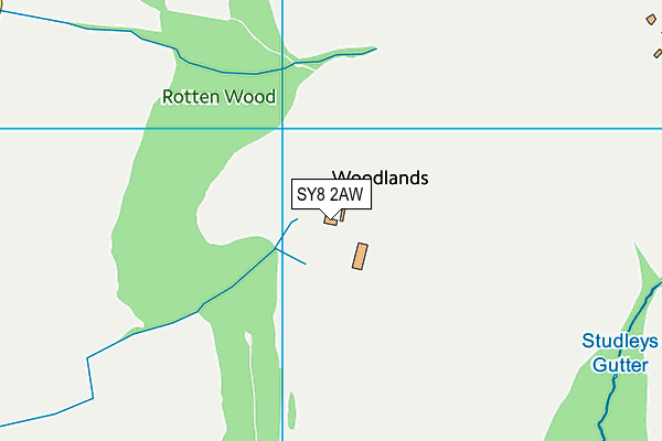 SY8 2AW map - OS VectorMap District (Ordnance Survey)