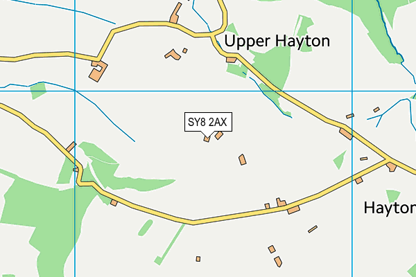 SY8 2AX map - OS VectorMap District (Ordnance Survey)