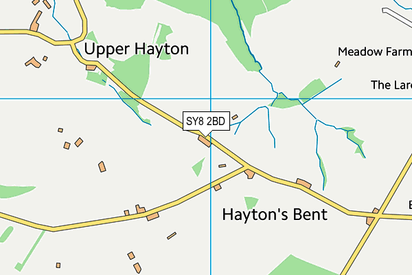 SY8 2BD map - OS VectorMap District (Ordnance Survey)