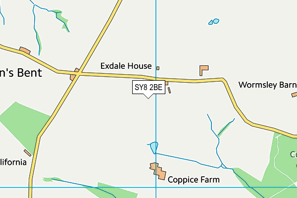 SY8 2BE map - OS VectorMap District (Ordnance Survey)