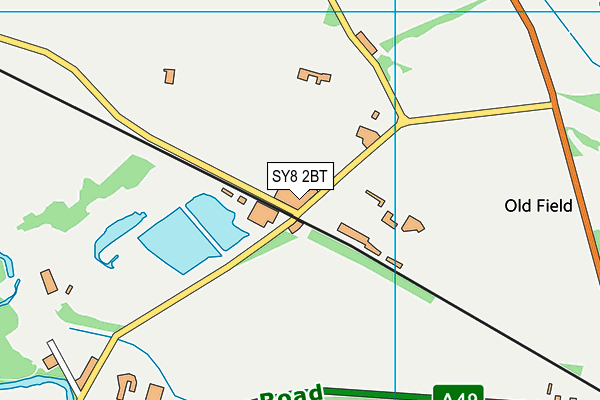 Ludlow Golf Club map (SY8 2BT) - OS VectorMap District (Ordnance Survey)
