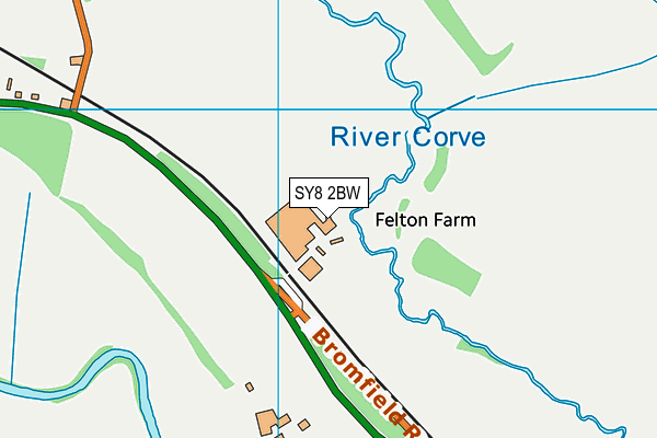 SY8 2BW map - OS VectorMap District (Ordnance Survey)