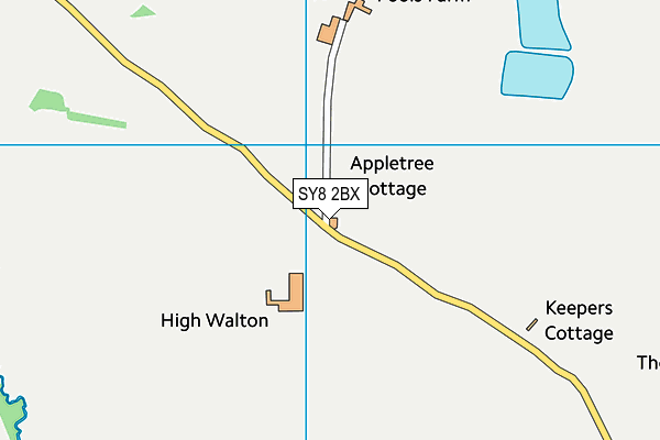 SY8 2BX map - OS VectorMap District (Ordnance Survey)